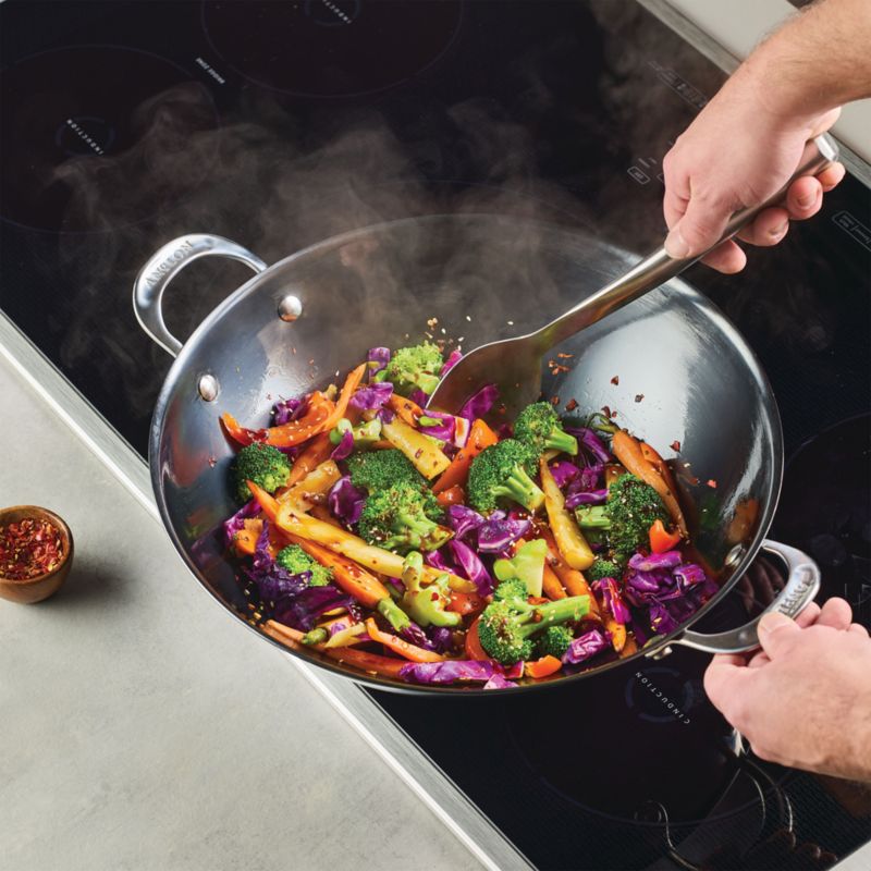 Anolon ® Everlast N2 14" Carbon Steel Wok - image 3 of 11