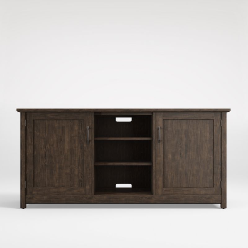 Ainsworth Charcoal Cherry 64" Storage Media Console with Glass/Wood Doors