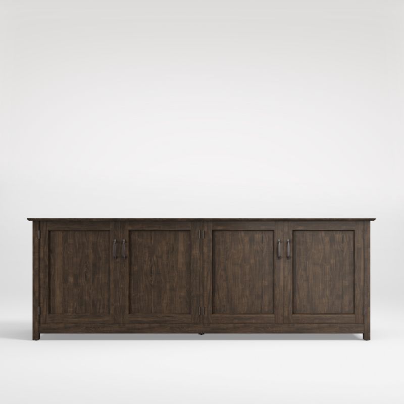 Ainsworth Charcoal Cherry 85" Storage Media Console with Glass/Wood Doors
