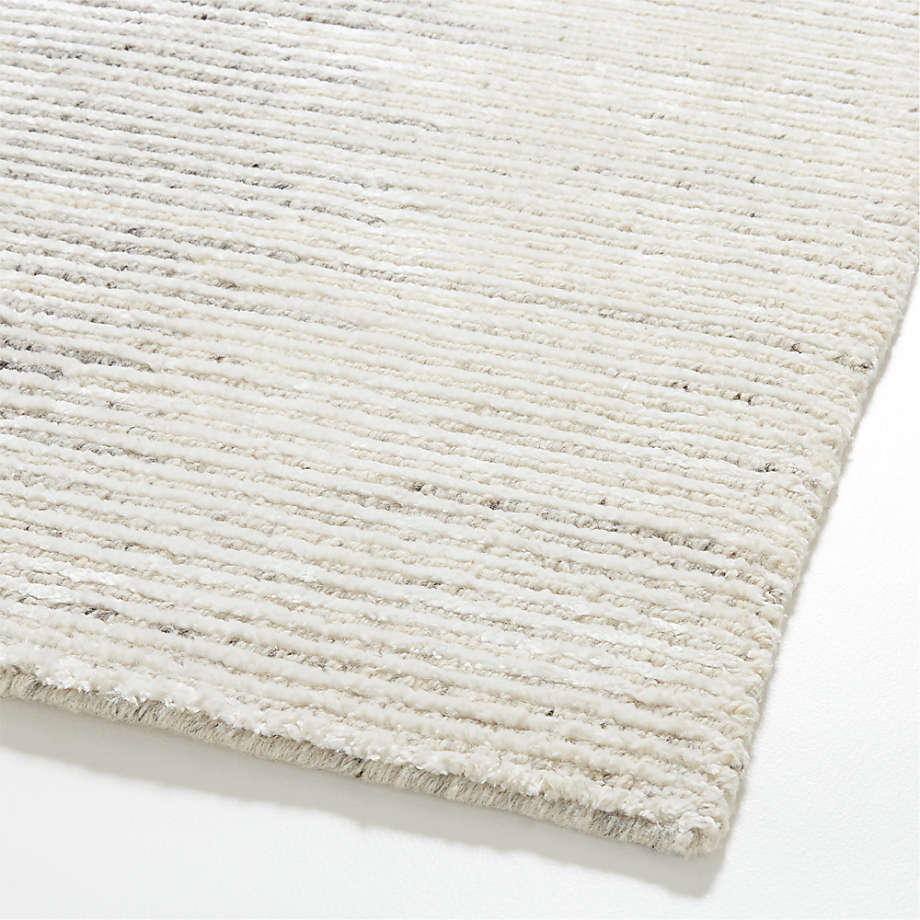 Orly Wool Blend Textured Ivory Rug Swatch 12x18