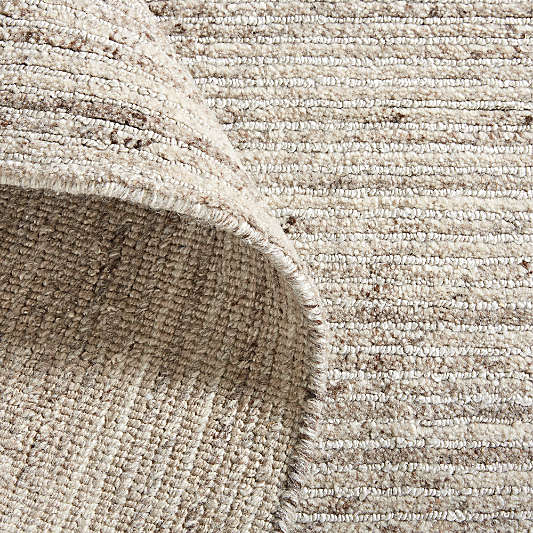 Antibes Wool and Viscose Hand-Knotted Taupe Brown Area Rug 10'x14'