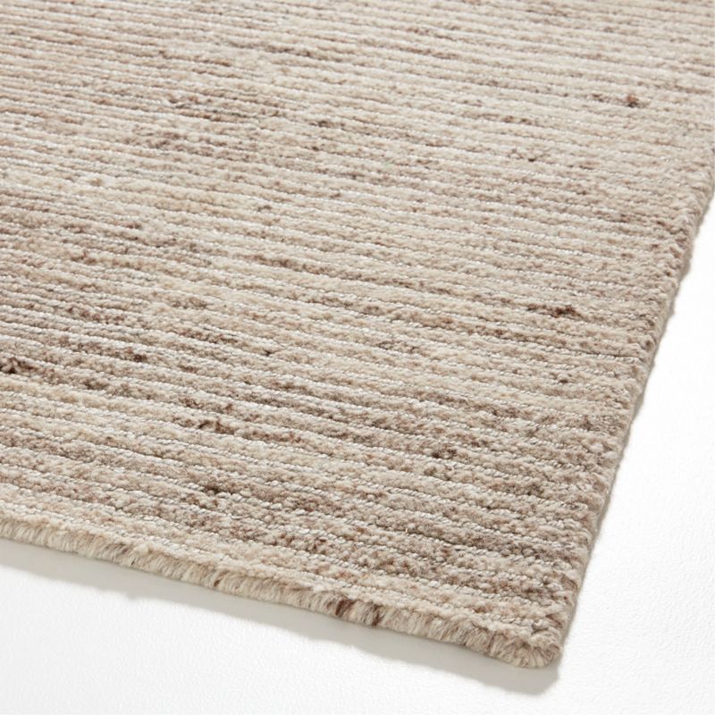 Antibes Wool and Viscose Hand-Knotted Taupe Brown Area Rug 8'x10' - image 4 of 5