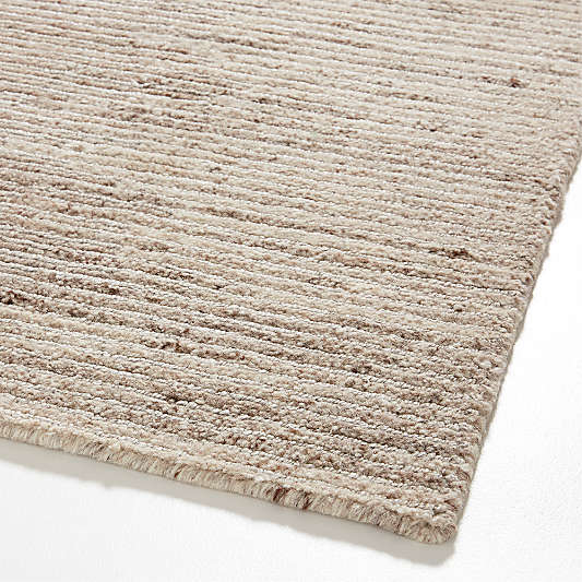 Antibes Wool and Viscose Hand-Knotted Taupe Brown Rug Swatch 12"x18"