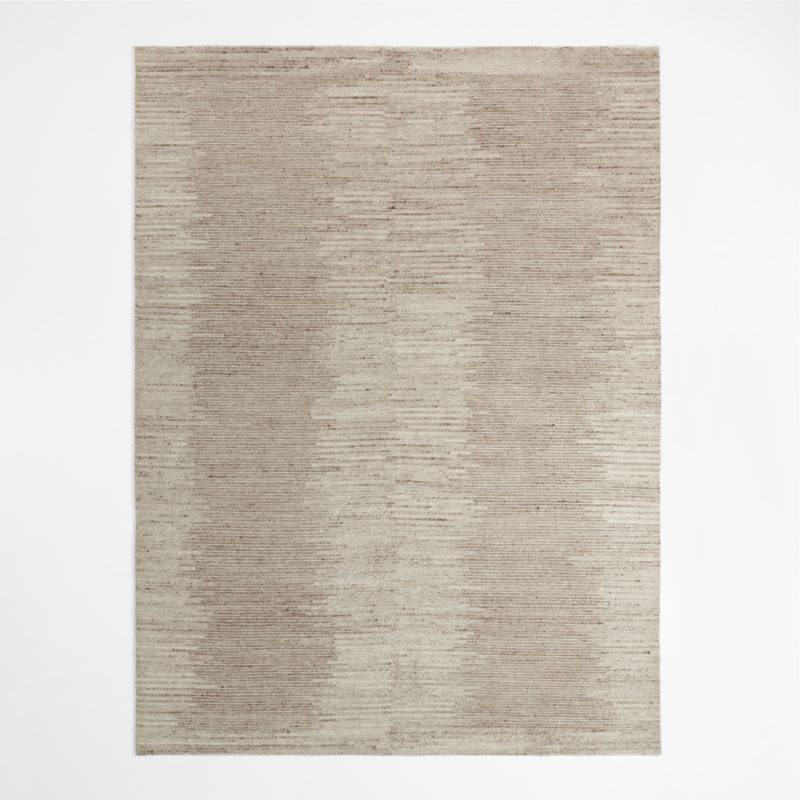 Antibes Wool and Viscose Hand-Knotted Taupe Brown Area Rug 8'x10' - image 2 of 5