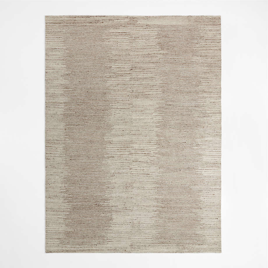 8'x10' Rug-Viscose And Wool Textured Brown/Cream