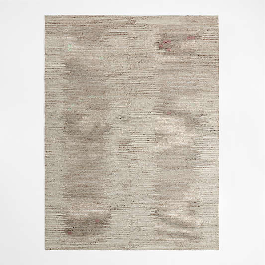 Antibes Wool and Viscose Hand-Knotted Taupe Brown Rug Swatch 12"x18"