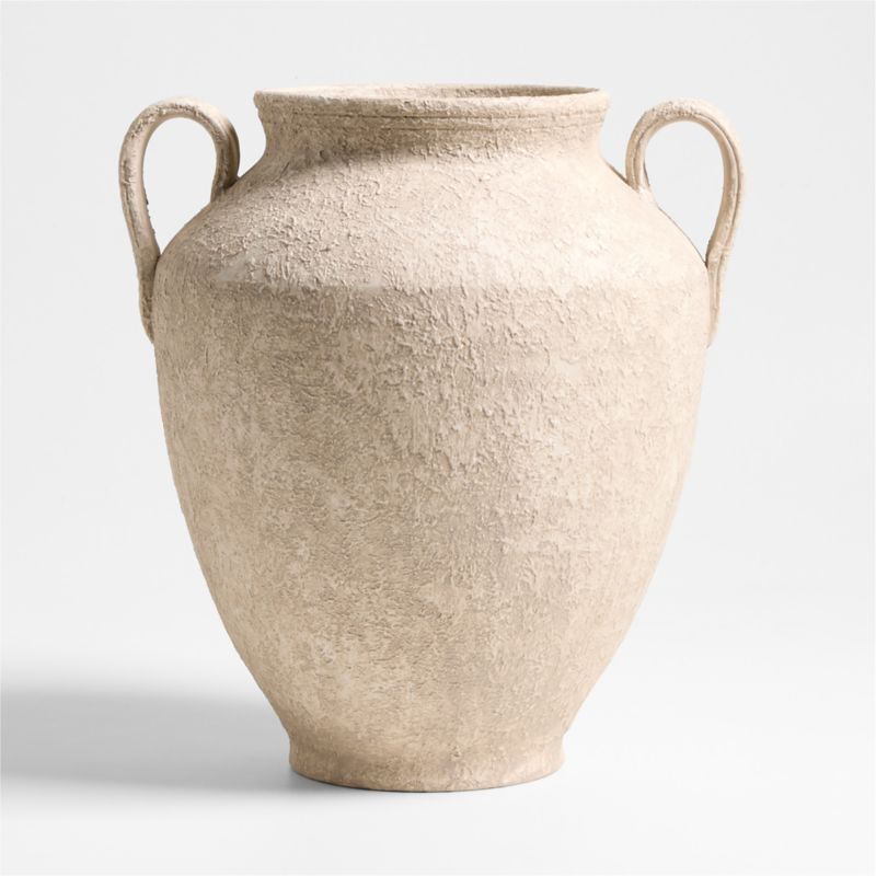 Antiguo White Terracotta Vase 16" - image 4 of 6