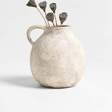 Nikko Medium Bottle Off White Ceramic Vase 17