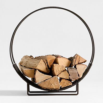 View Antiqued Brass Log Holder details