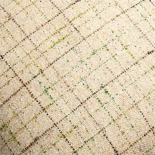 Antonio Italian Wool Blend Textured Tweed 20"x20" Flax Taupe Throw Pillow Cover