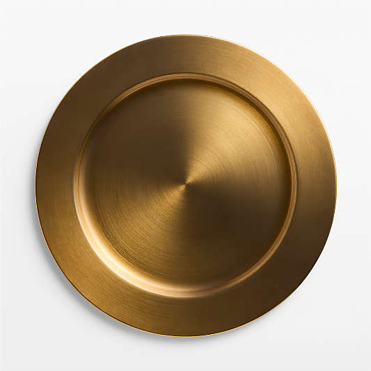 Antique Brass Charger Plate