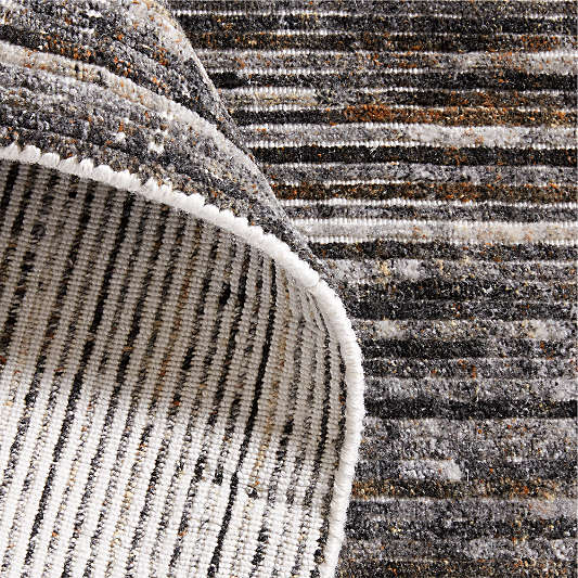 Antwerp Performance Handwoven Charcoal Grey Rug Swatch 12"x18"