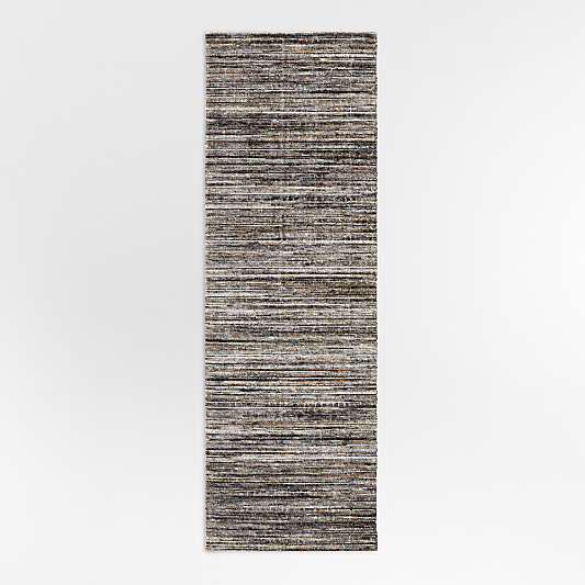 Antwerp Performance Handwoven Charcoal Grey Runner Rug 2'10"x9'