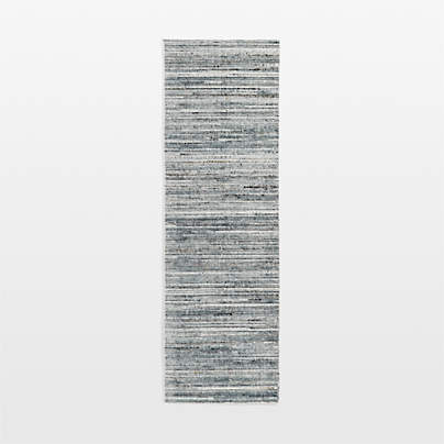 Antwerp Performance Handwoven Nickel Grey Runner Rug 2'10"x9'