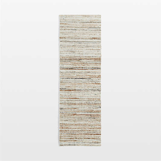 Antwerp Performance Handwoven Oatmeal White Runner Rug 2'10"x9'