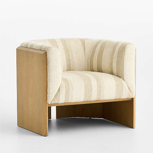 Anvers Striped Wood Accent Chair