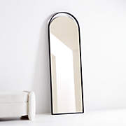 Edge Walnut Arch Rectangle Floor Mirror 32"x76"