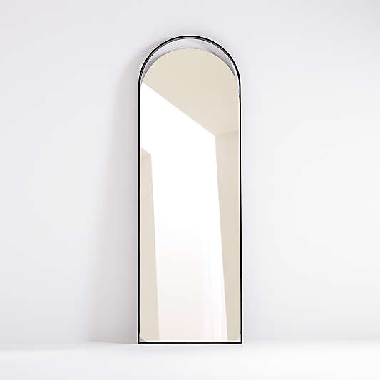 Aosta Black Arch Cutout Floor Mirror 25.3"x75.8"