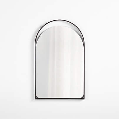 Aosta Black Wall Mirror 25"x40"