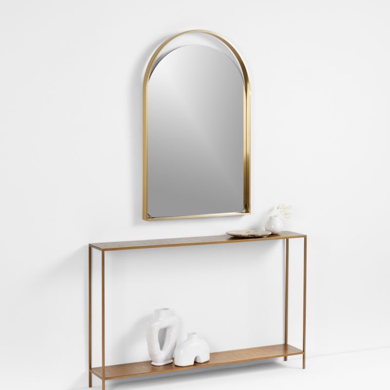 Aosta Brass Wall Mirror