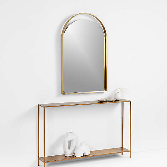 Aosta Brass Wall Mirror 25"x40"