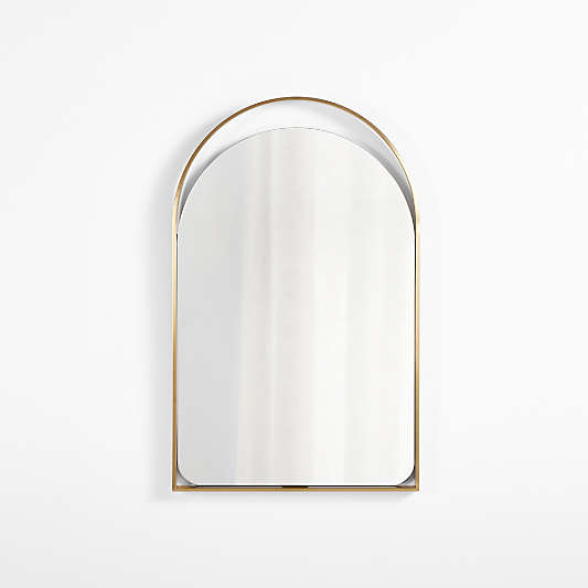 Aosta Brass Wall Mirror 25"x40"