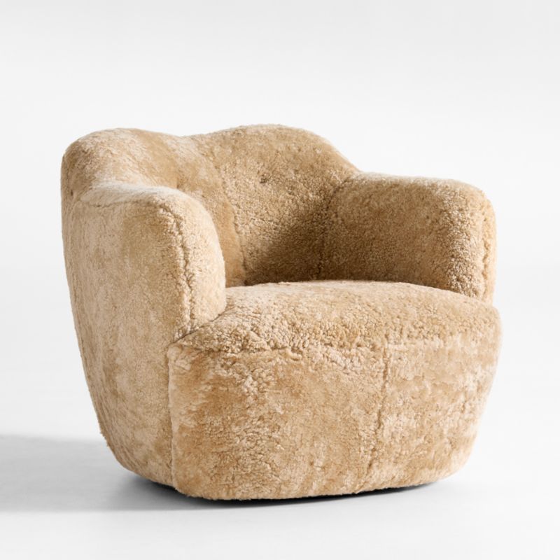 Apero Shearling Swivel Accent Chair - image 0 of 7