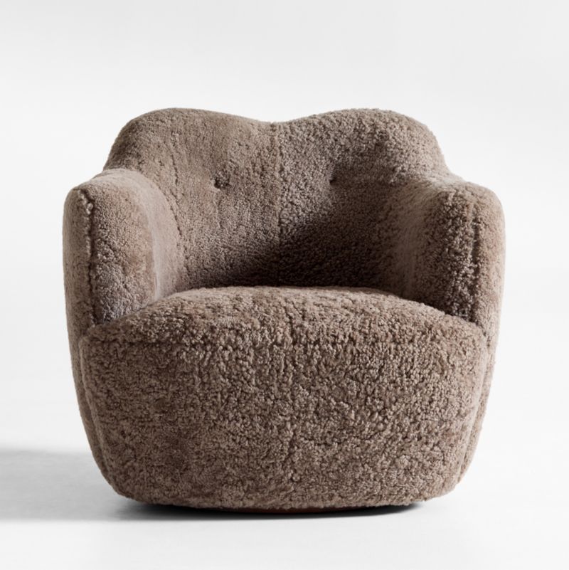 Apero Shearling Swivel Accent Chair - image 3 of 8