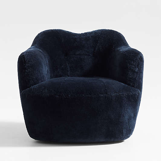 Apero Shearling Swivel Accent Chair