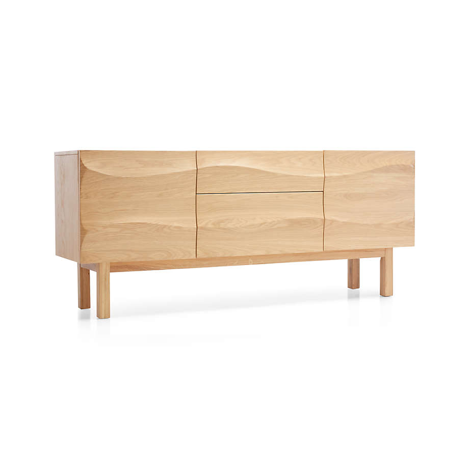 Modern white deals and oak sideboard