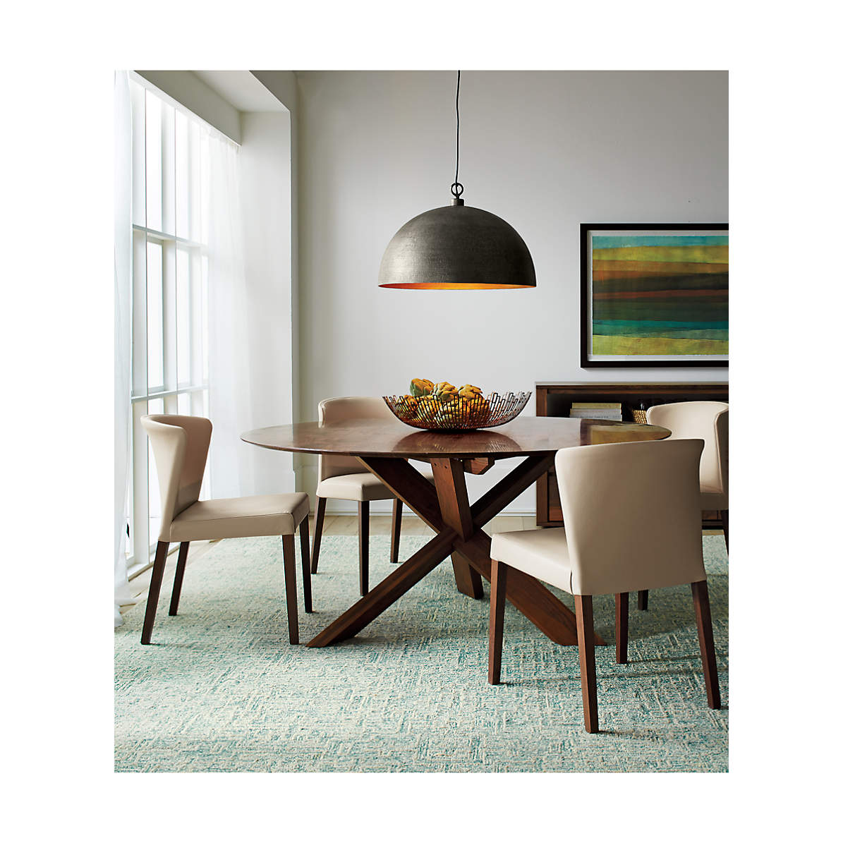 crate and barrel curran dining chairs