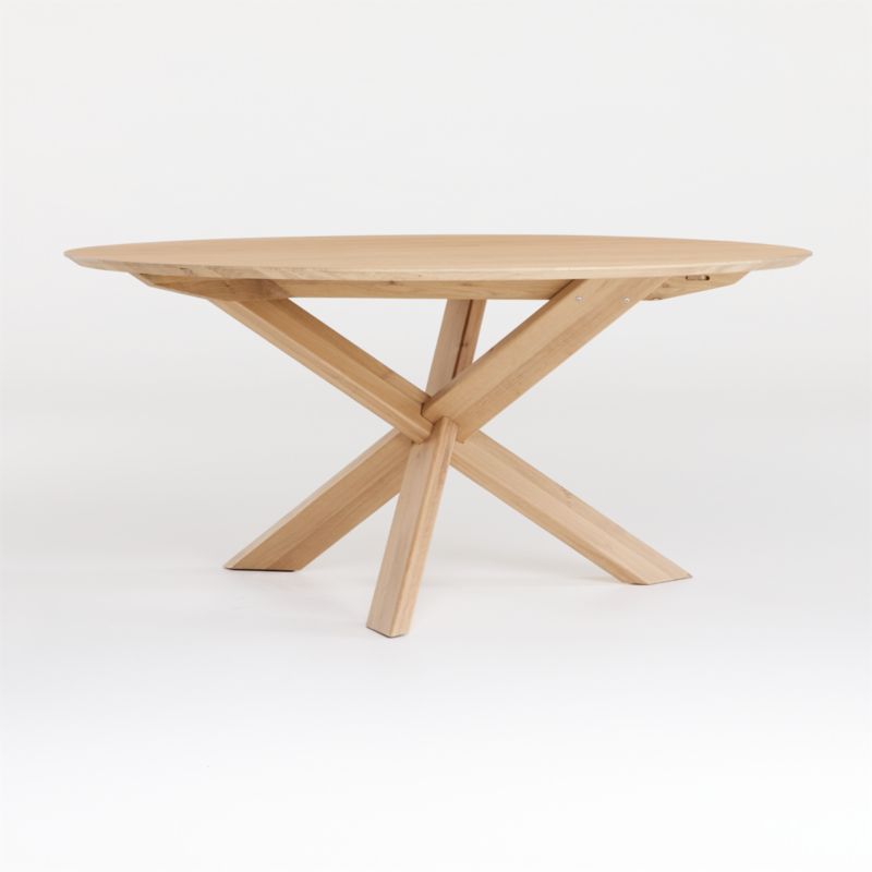 Apex White Oak Round Dining Table, Round Oak Tables Second Hand