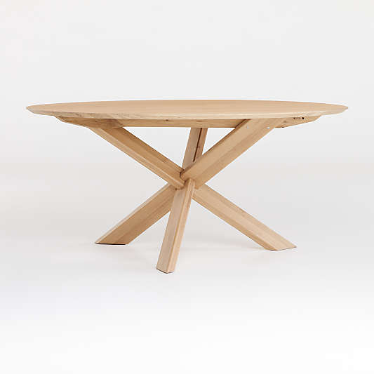 Apex White Oak 64" Round Dining Table