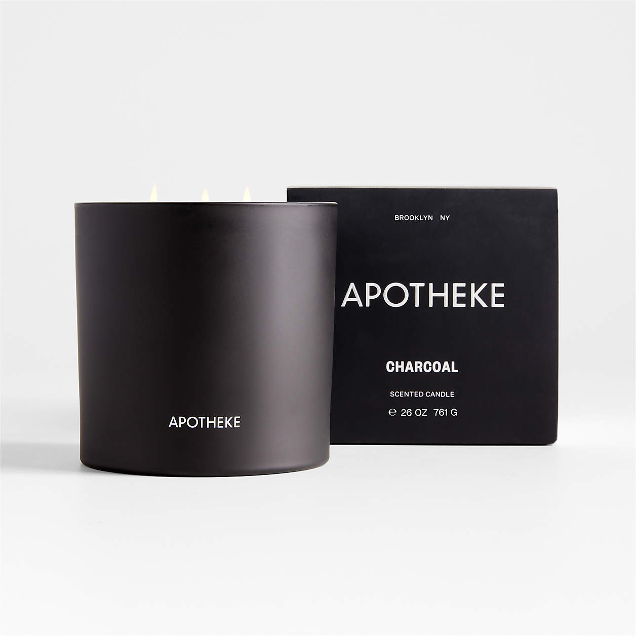 Apotheke CharcoalScented 3Wick Candle + Reviews Crate & Barrel Canada