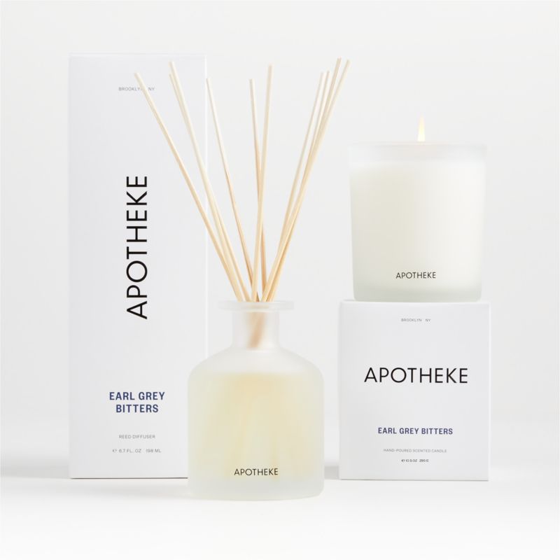 Apotheke Earl Grey Bitters White Floral and Bamboo Reed Diffuser