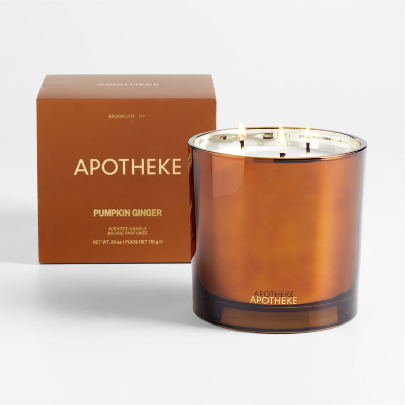 Apotheke Pumpkin Ginger 3-Wick Scented Candle + Reviews | Crate & Barrel