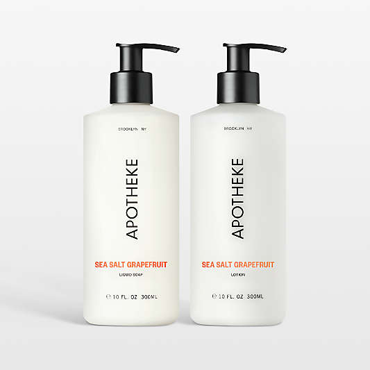 Apotheke Sea Salt Grapefruit Scented Soap and Lotion Bundle