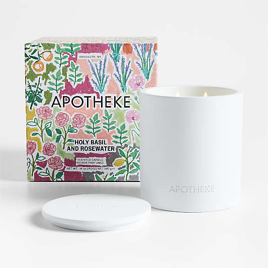 Apotheke Holy Basil and Rosewater 2-Wick Concrete Candle