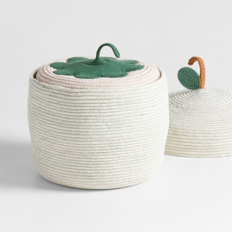 Apple and Strawberry Cotton Rope Fruit Bin Set - image 1 of 4