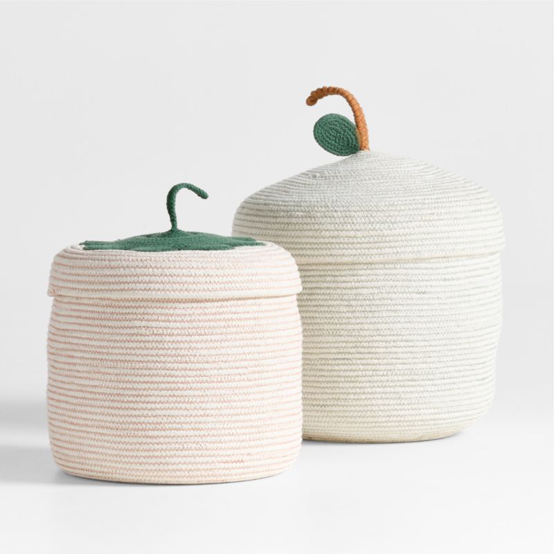 Apple and Strawberry Cotton Rope Fruit Bin Set - image 0 of 4