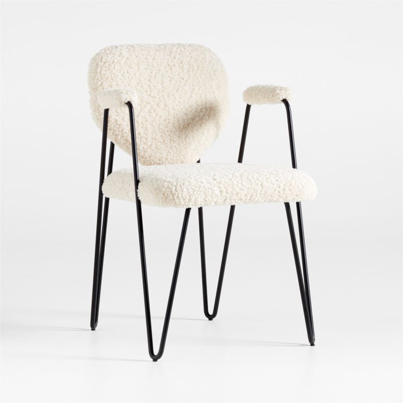 Apres Shearling Dining Arm Chair