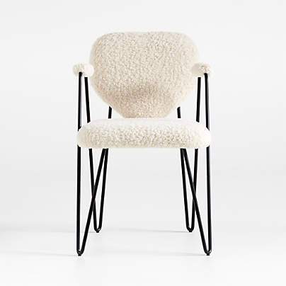 Apres Shearling Dining Arm Chair