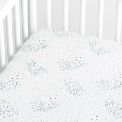 View Aquatic Life Organic Cotton Baby Crib Fitted Sheet details