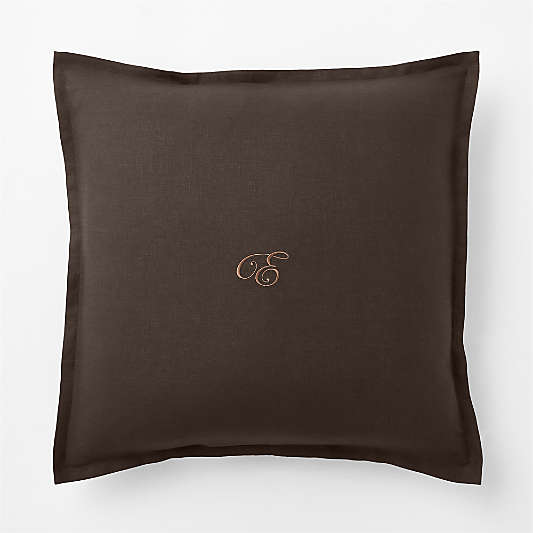 Aire Natural European Linen Deep Brown Euro Bed Pillow Sham