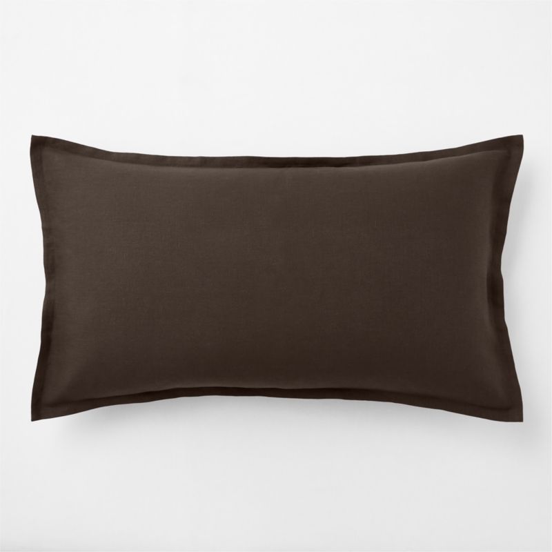 Aire Natural European Linen Deep Brown King Bed Pillow Sham - image 2 of 4