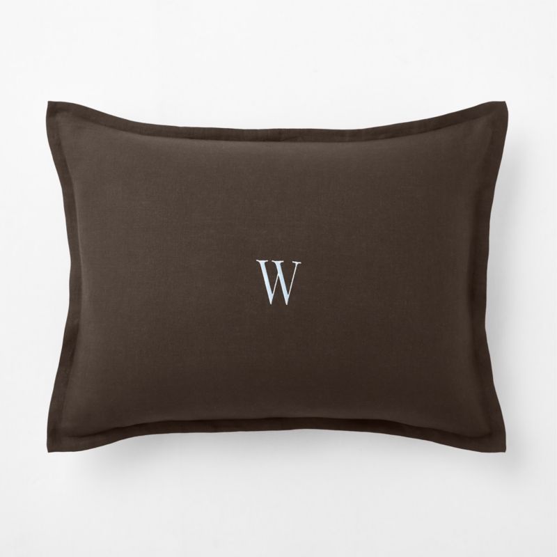 Viewing product image Aire Natural European Linen Deep Brown Standard Bed Pillow Sham - image 1 of 3