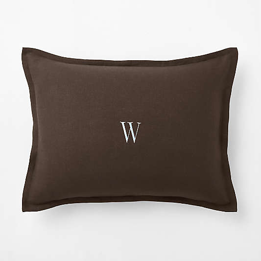 Aire Natural European Linen Deep Brown Bed Pillow Sham
