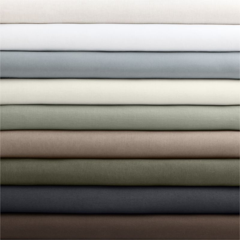 Aire Natural European Linen Deep Brown Full/Queen Duvet Cover - image 5 of 7