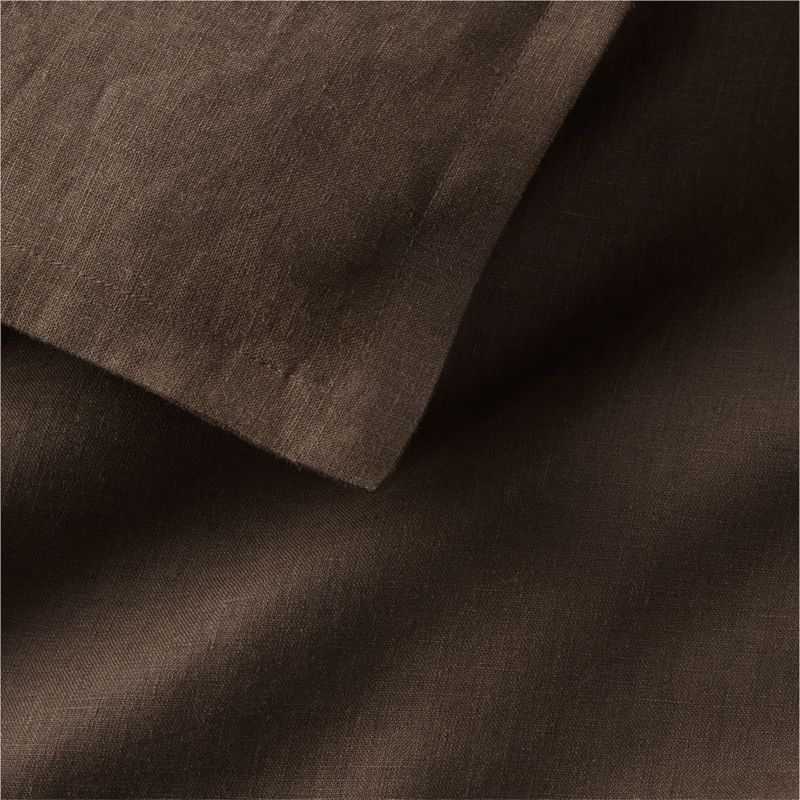 Aire Natural European Linen Deep Brown Full/Queen Duvet Cover - image 1 of 7