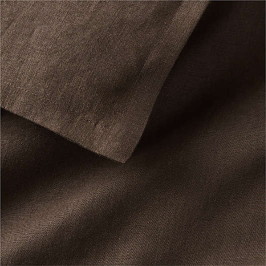 Aire Natural European Linen Deep Brown Duvet Cover